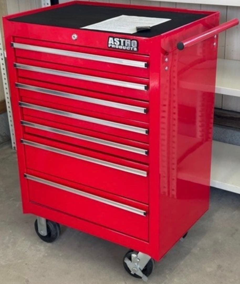 アストロプロダクツ　キャビネットツールワゴン 赤引き出し　引き取り希望 工具箱