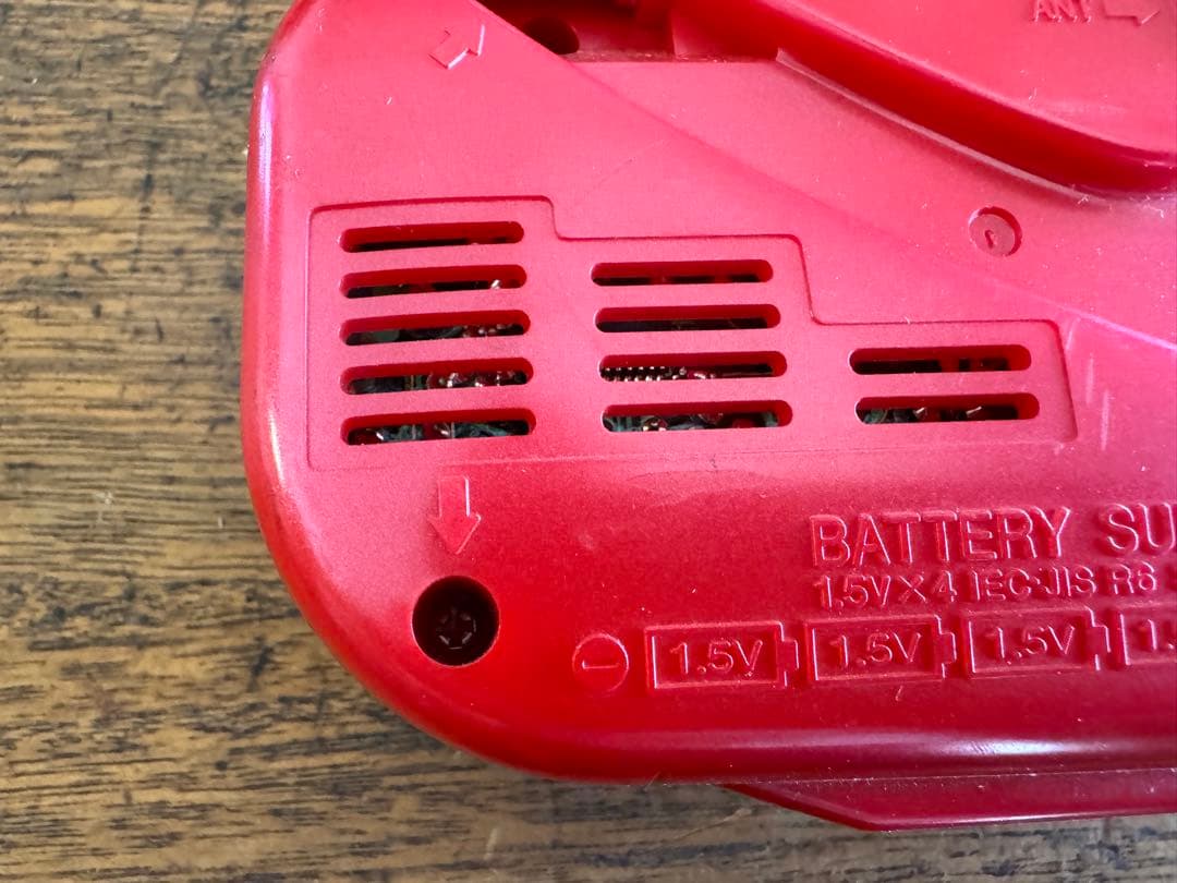 Aiwaのラジカセ　CS-P5 レッド　レトロ　カセットテープ　インテリア