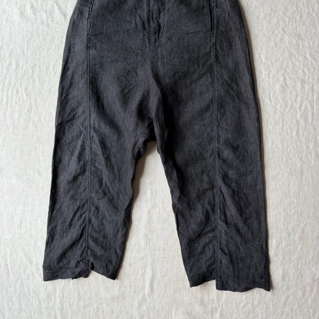 individual sentiments ブラック リネン サルエルパンツ