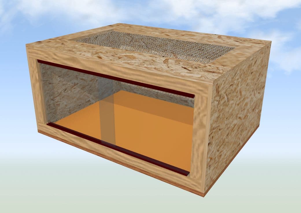 【受注制作】爬虫類ケージ　幅60 × 奥行45(調整可) × 高さ30cm