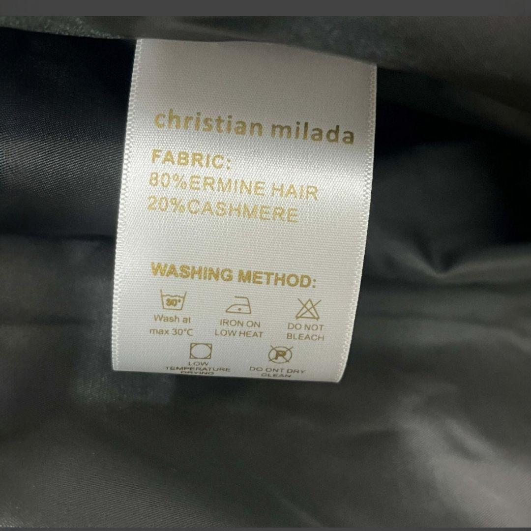 ミラノ発　毛皮コート　ミンクカシミヤ混　フード付き ジャケット　レディース　M