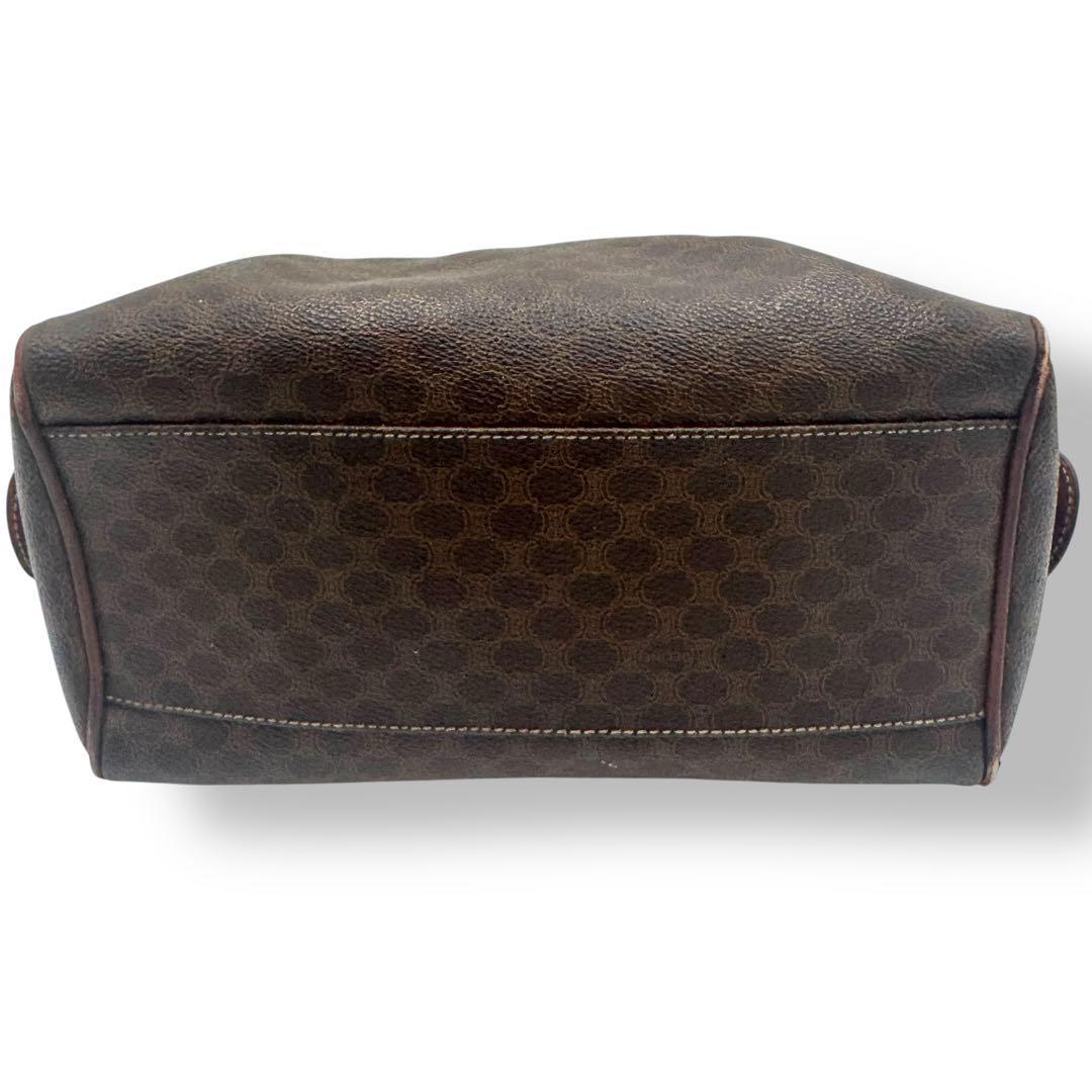 CELINE 　マカダム ハンドバッグ ミニボストン ブラウン