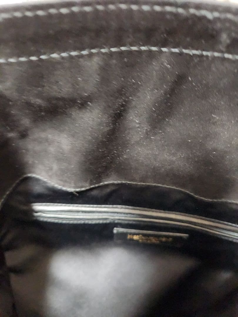 イヴサンローラン　ダウタウン　ラージサイズ　黒 ハラコ トートバッグ