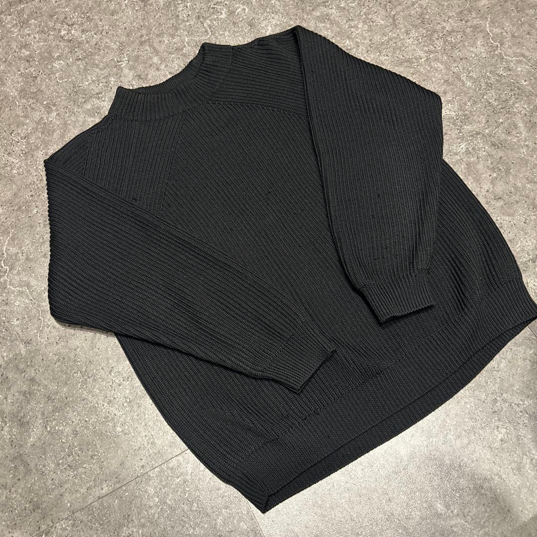 t*k様 BATONER シグネチャー ニット モックネック ブラック　サイズ3