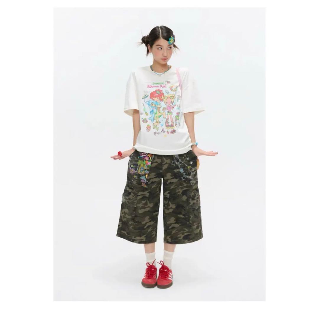 パンツ [BETWEENAND]Retro Print Camouflage Pants