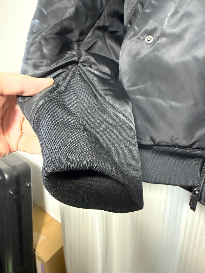 ユニクロ＋J ハイブリッドダウンオーバーサイズMA-1ブルゾン XL ブラック