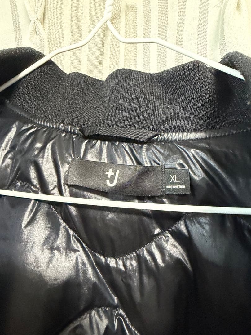 ユニクロ＋J ハイブリッドダウンオーバーサイズMA-1ブルゾン XL ブラック