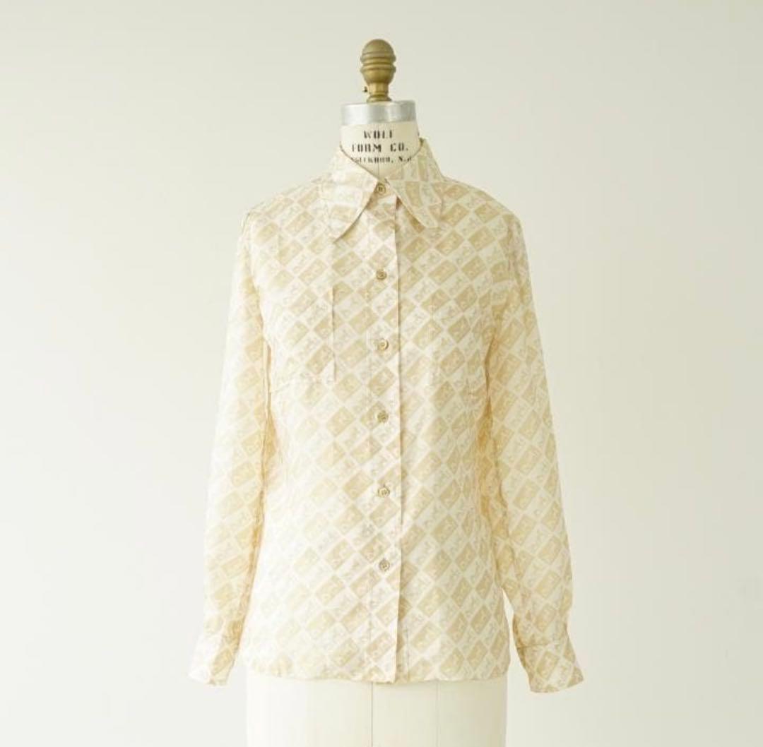 HERMES◇エルメス◇ロゴ総柄シャツ