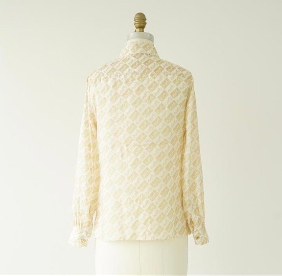 HERMES◇エルメス◇ロゴ総柄シャツ