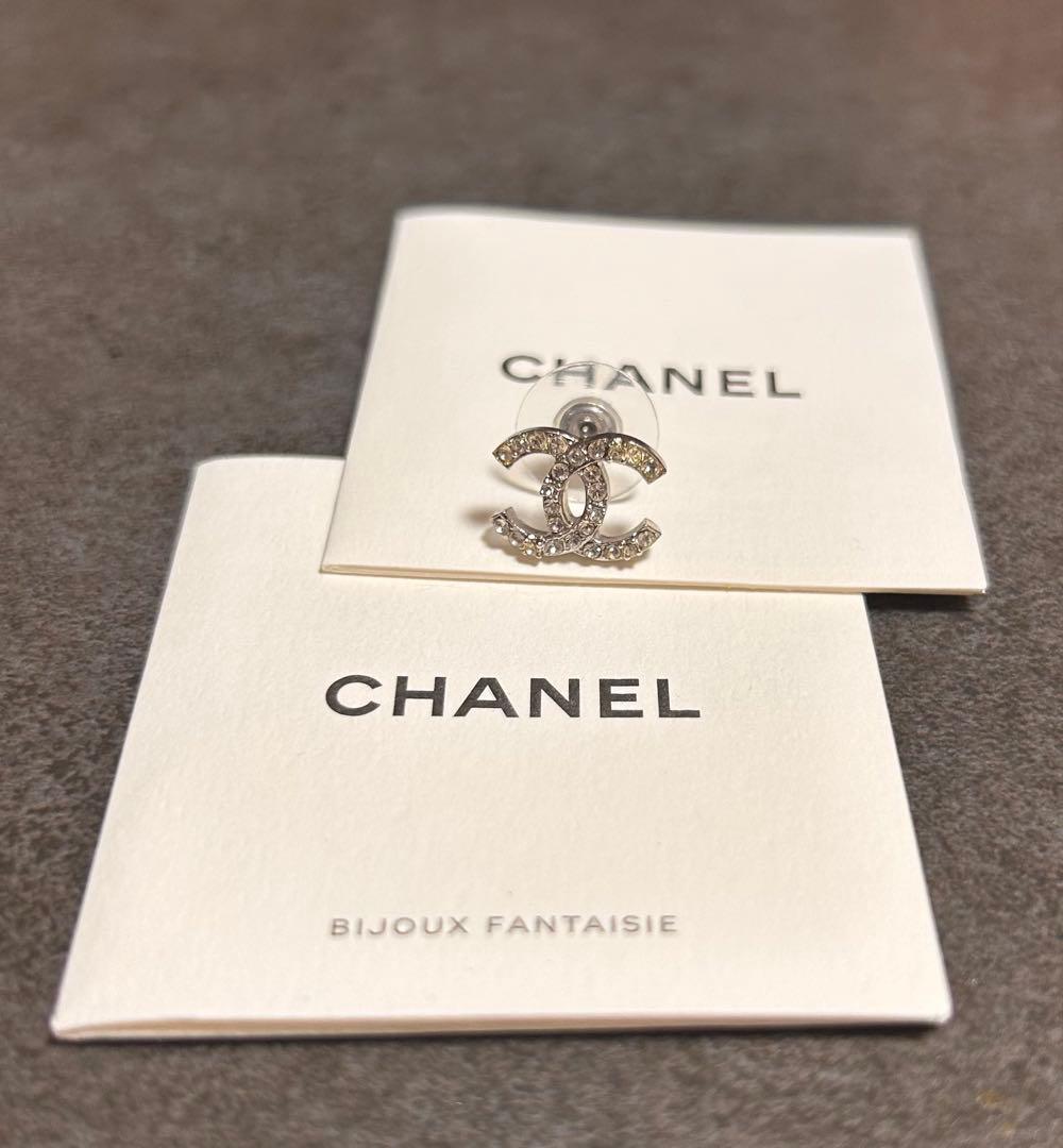 シャネル CHANEL ココマーク ピアス片方 片耳 正規品 美品ラインストーン