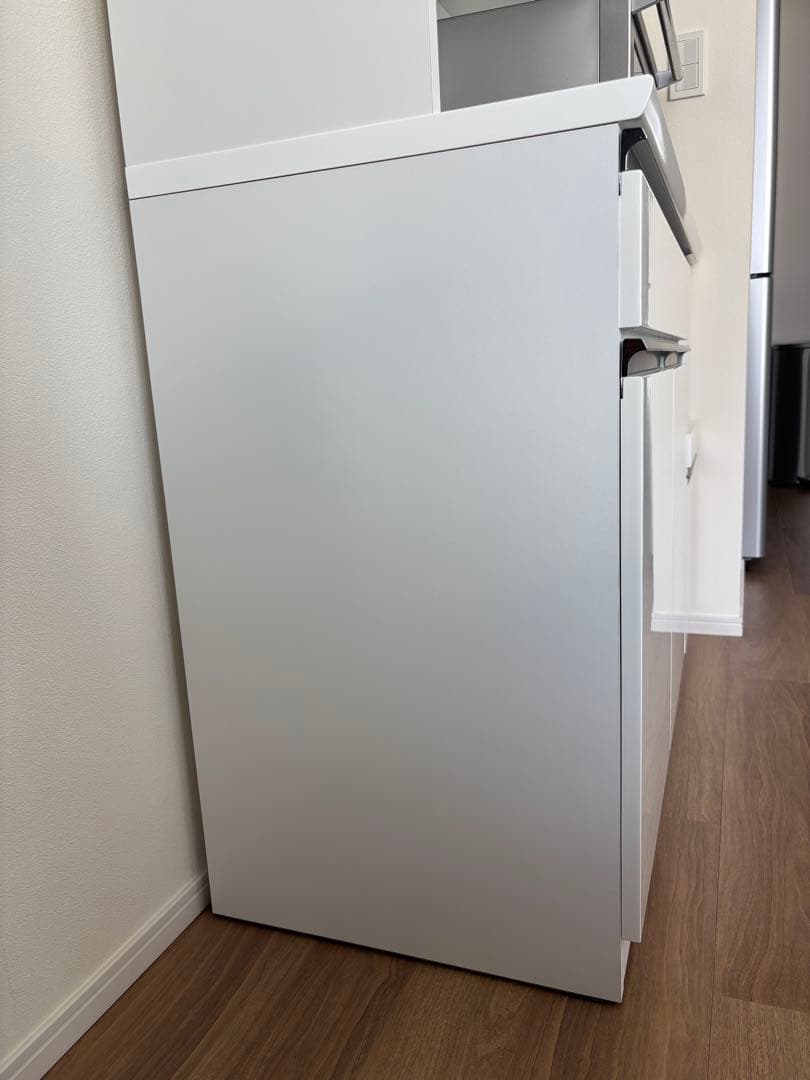 （美品)ニトリ キッチンカウンター W120 レジューム レンジボード ホワイト