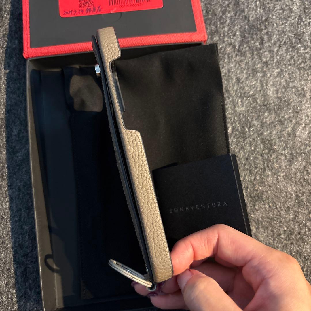 BONAVENTURA ベージュ レザー iPhone15plusケース