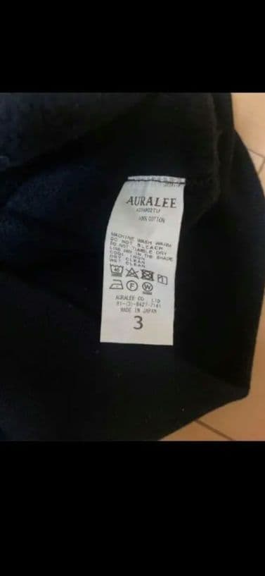 AURALEE ブラック スウェット サイズ3