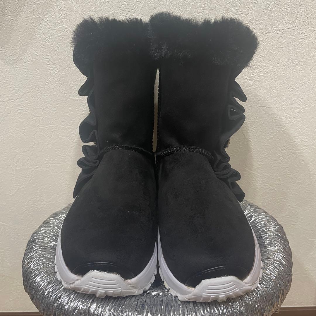 &LOVE 厚底 ビジュー もこもこ スニーカーブーツ　ゴージャス　L