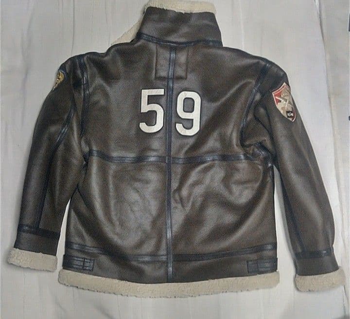 新品未使用　ALPHA B-3 フェイクムートン アルファ ワッペン付 L