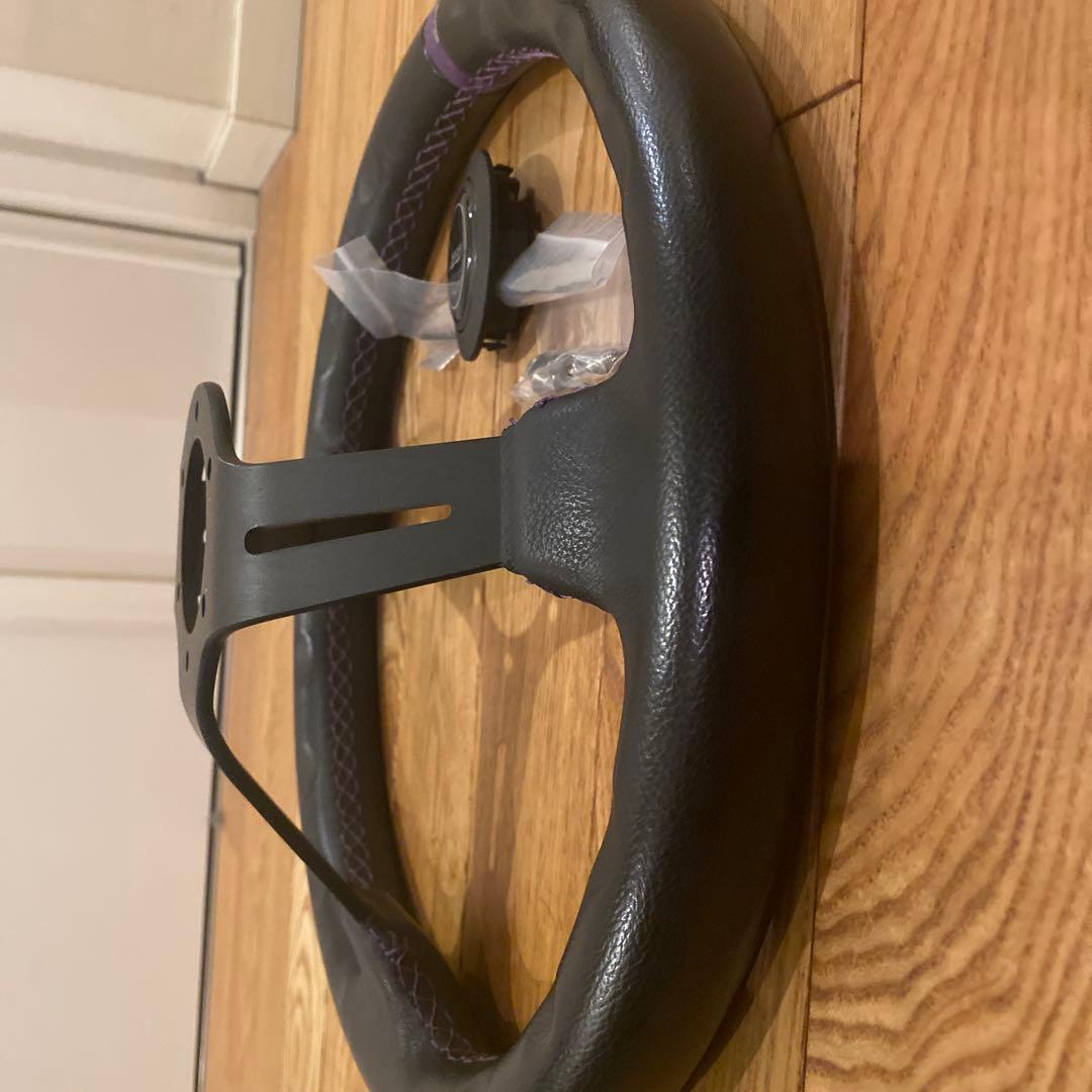 DND ステアリング　35パイ　パープル　ホーン新品