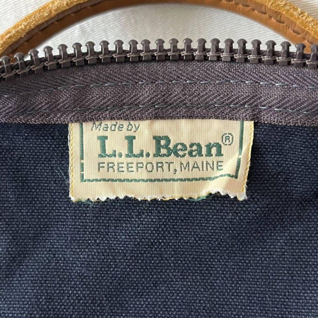 80s LL Bean レザーハンドル キャンバス ボストンバッグ ビンテージ