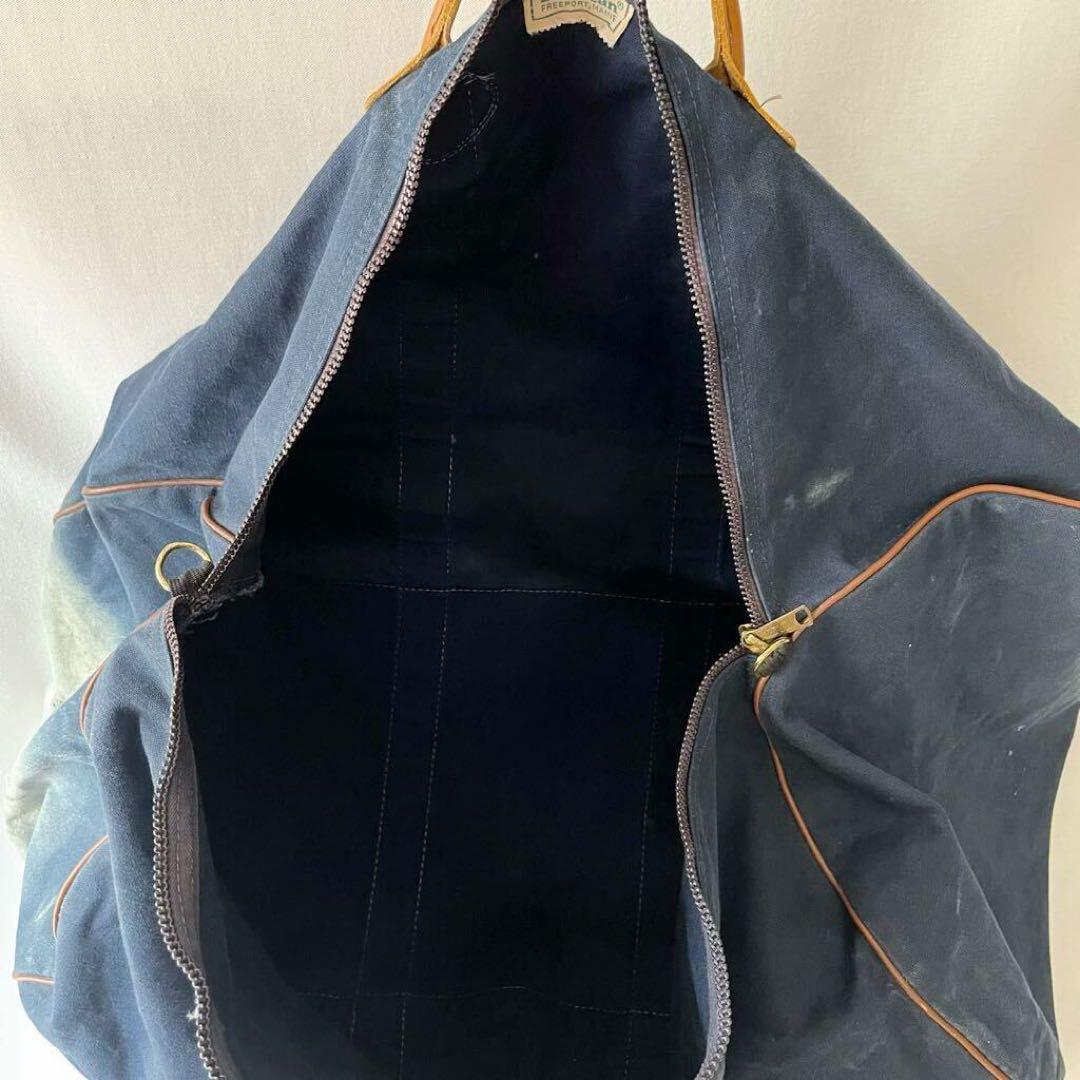 80s LL Bean レザーハンドル キャンバス ボストンバッグ ビンテージ