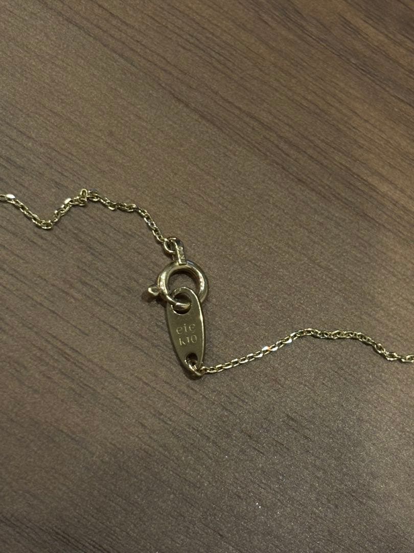 ete K10YG クレセントムーン ダイヤモンド ネックレス 761407