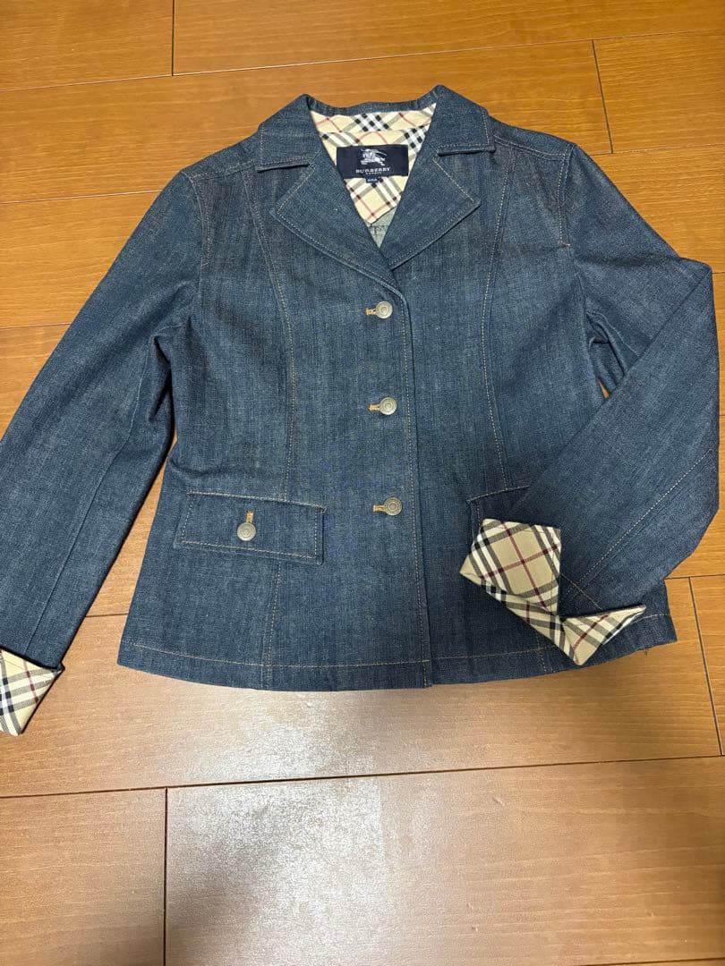 【極美品】バーバリー　デニム　スーツ　セットアップ　160
