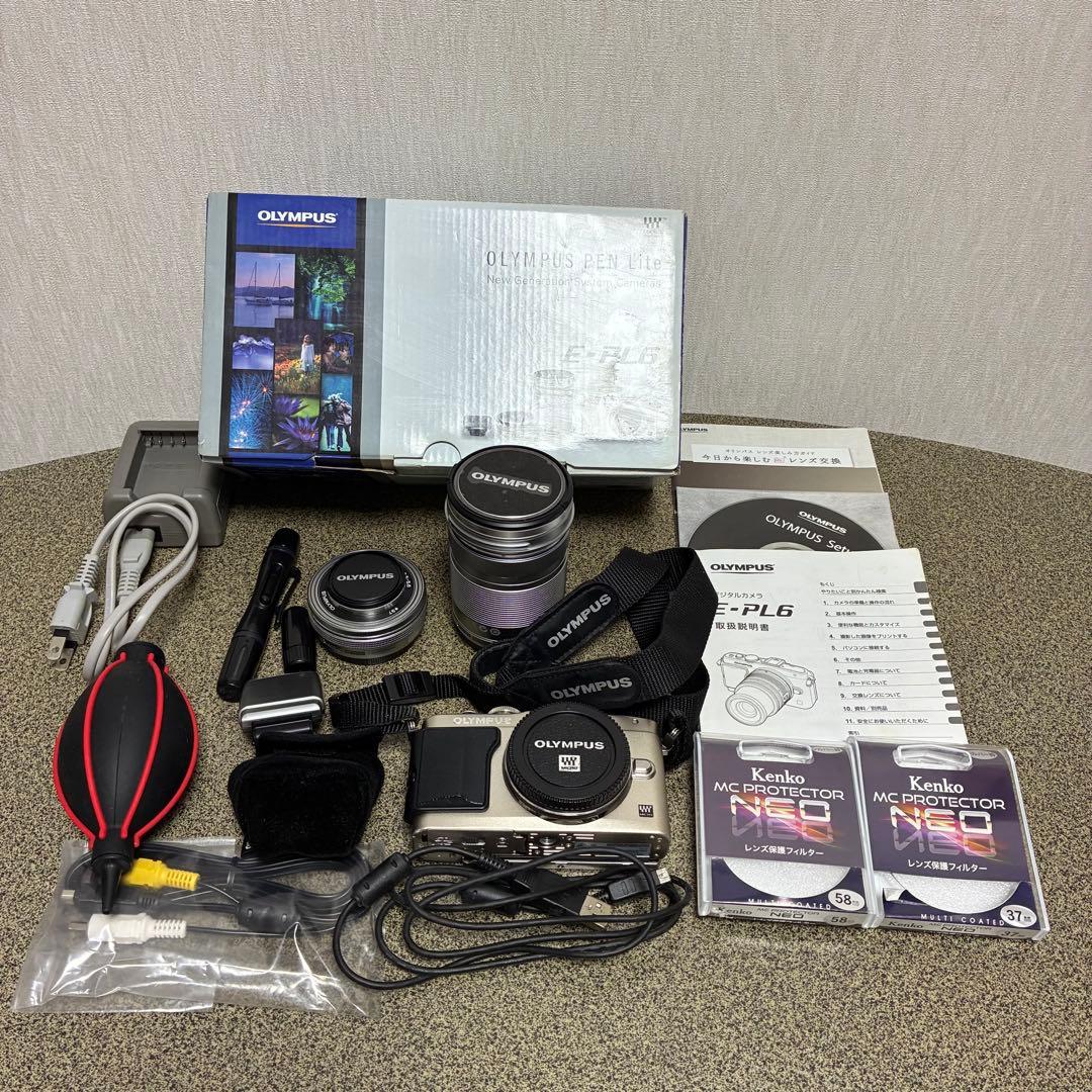 OLYMPUS PEN Lite E-PL6 ダブルズームキット 付属品