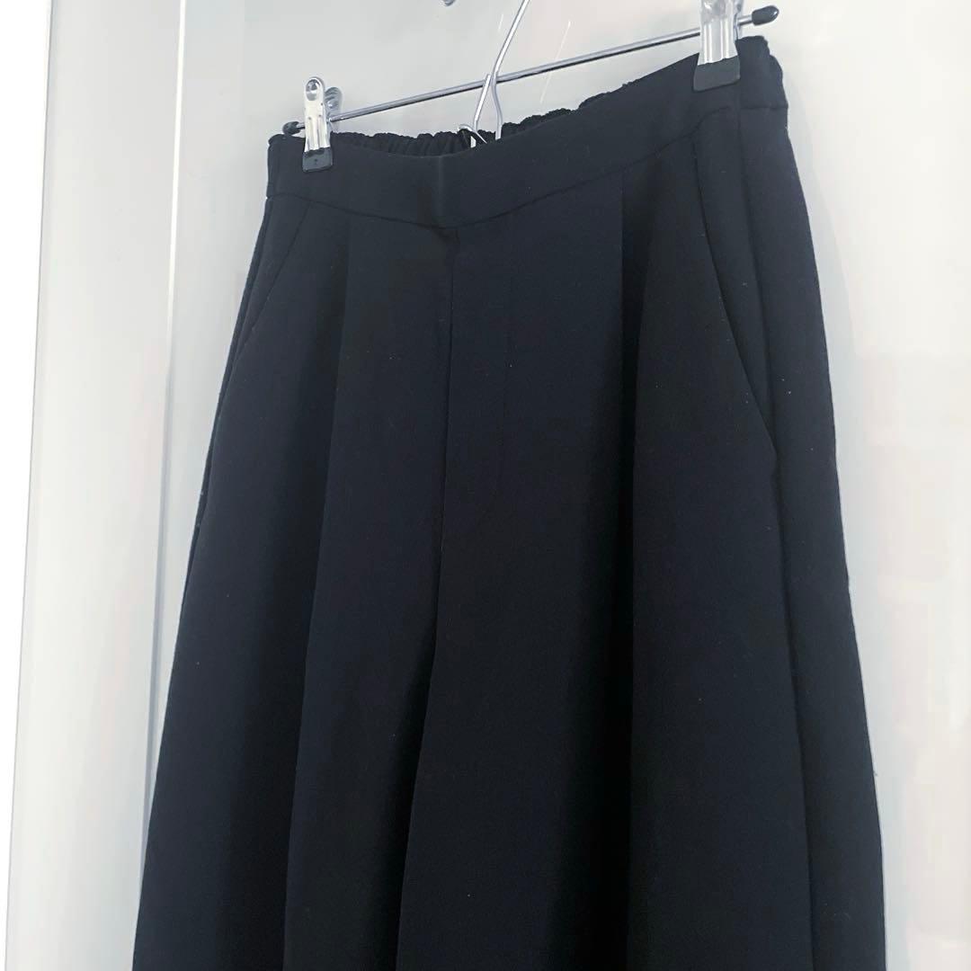 【極美品】ENFOLD ダブルクロス タックワイド パンツ 36 エンフォルド