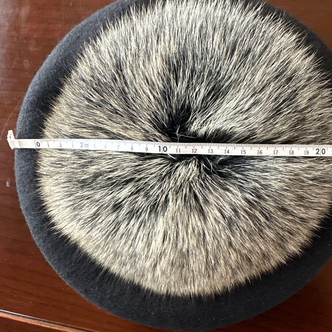 tokukaiＫＡＢＵＫＵカシラフォックスファーポンポンベレー帽ブラック