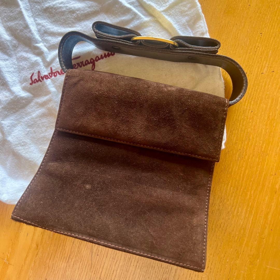 専用出品❗️⭐️Salvatore Ferragamo パーティーバッグ茶