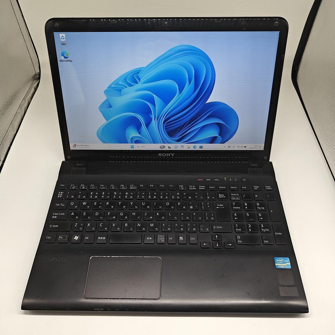 【VAIO】SVE 高速i7 新品SSD512GB 16GB ブラックノートPC
