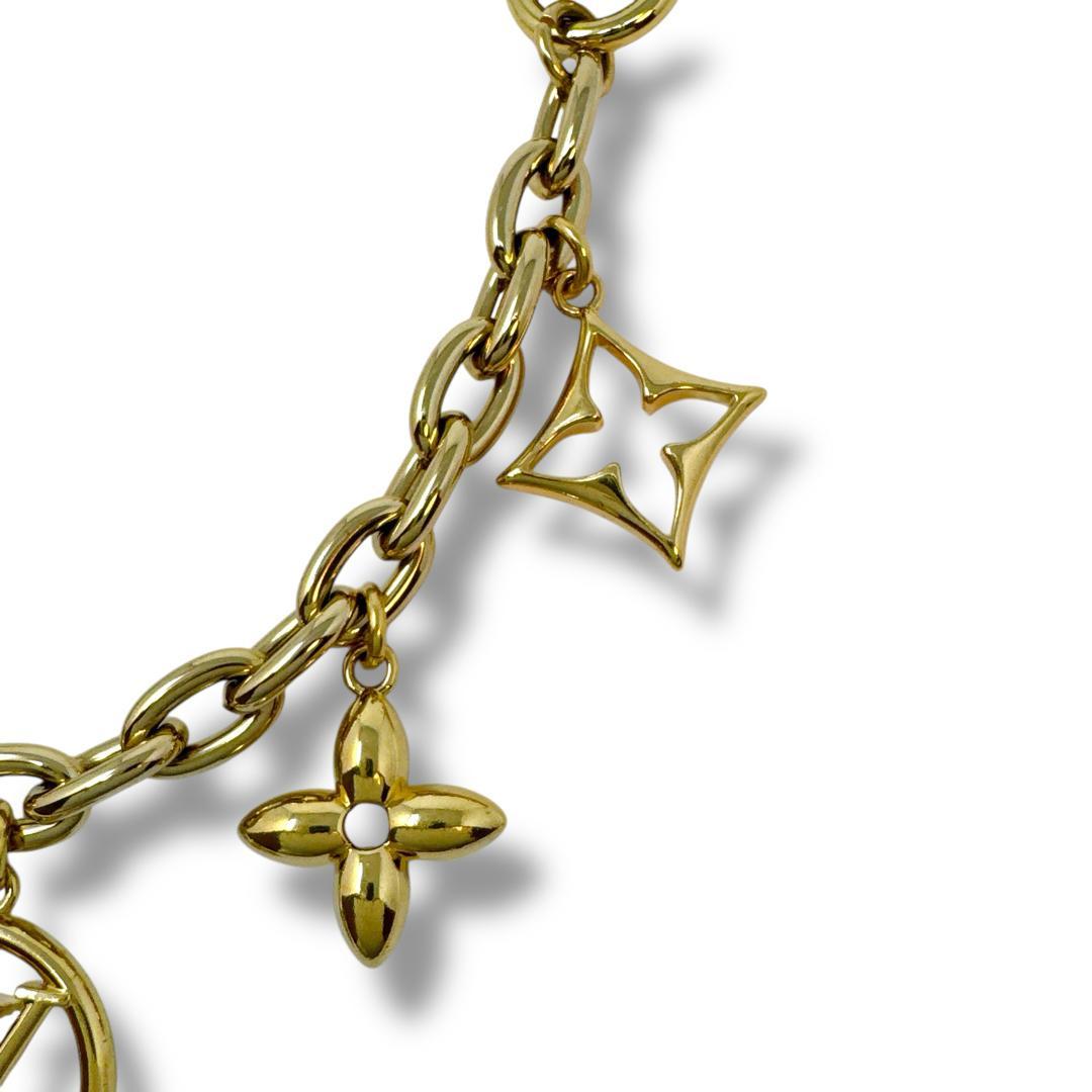 ルイヴィトン チャーム M00997 金 ビジューサックチェーンブルーミング