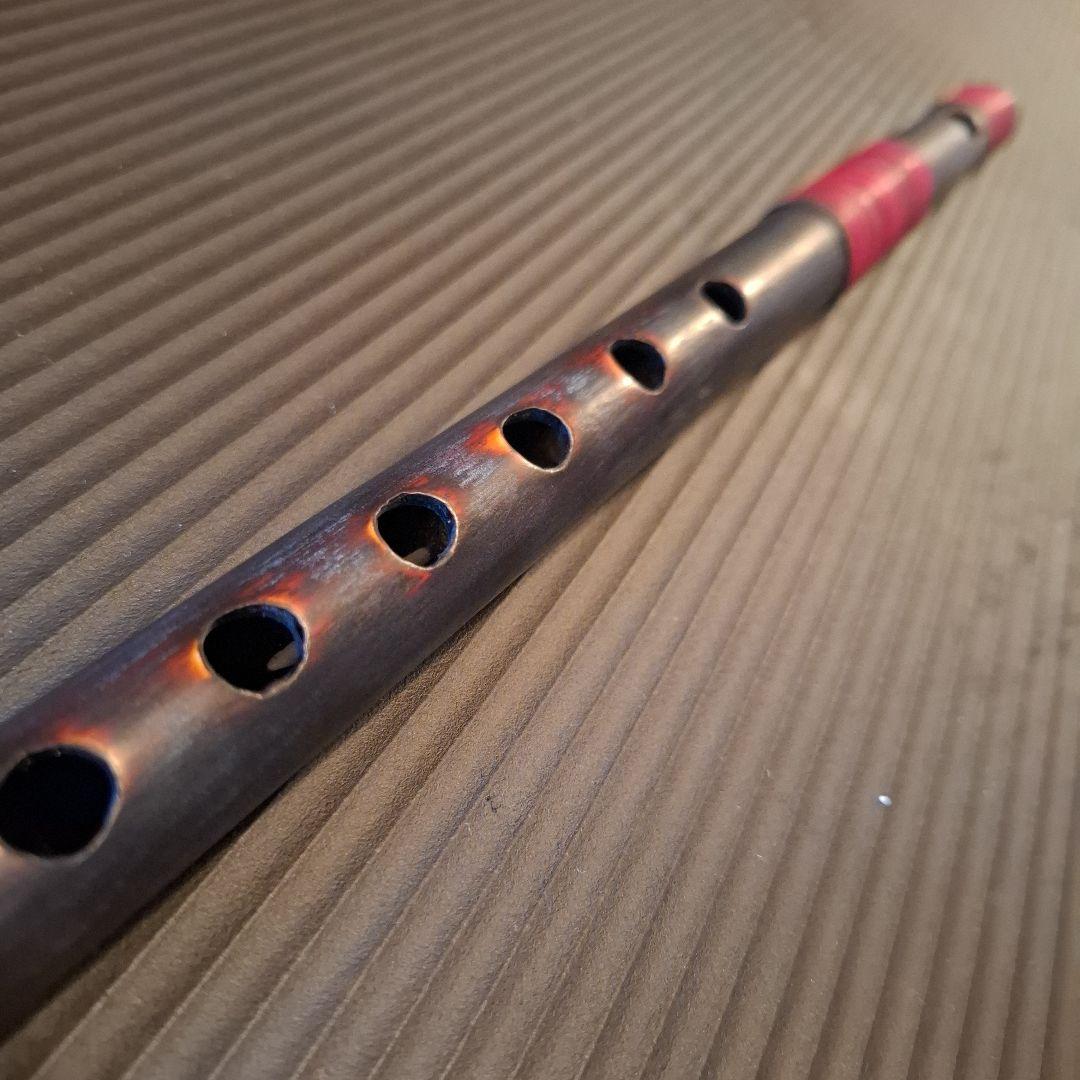 篠笛　古典調　7穴　5本調子　天地胴巻き　超鐵仕様