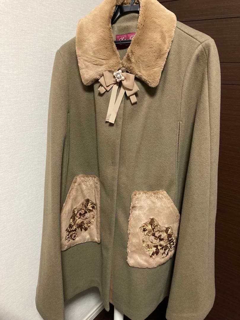 最終お値下げ【美品】スーパービューティ ポンチョコート　サイズ44