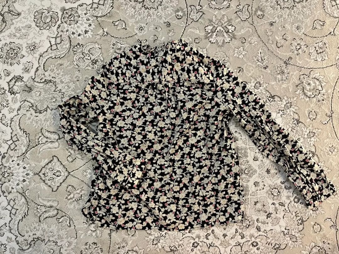 美品ボンポワンbonpointリバティブラウス10A140