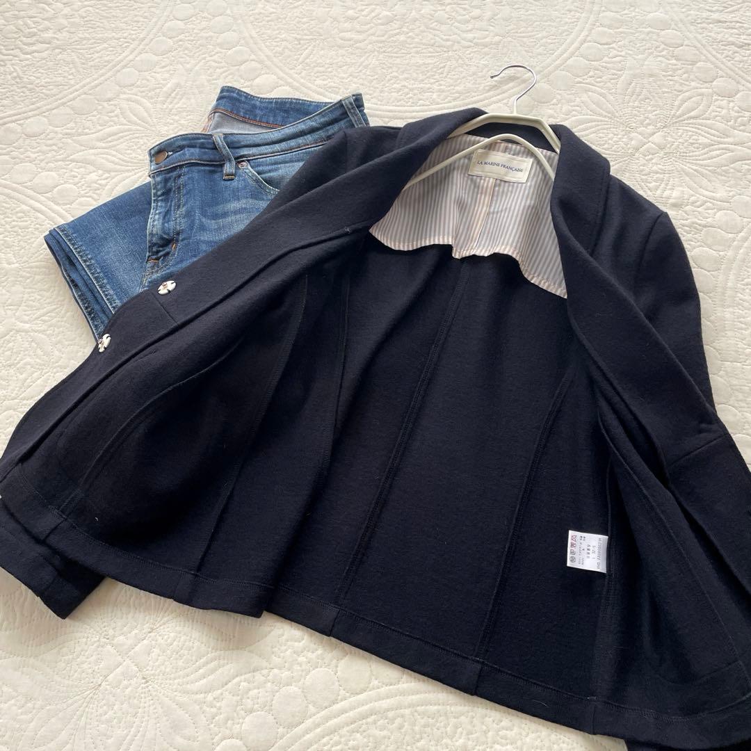 LA MARINE FRANÇAISE 日本製ウール100% 紺ブレ　ジャケット