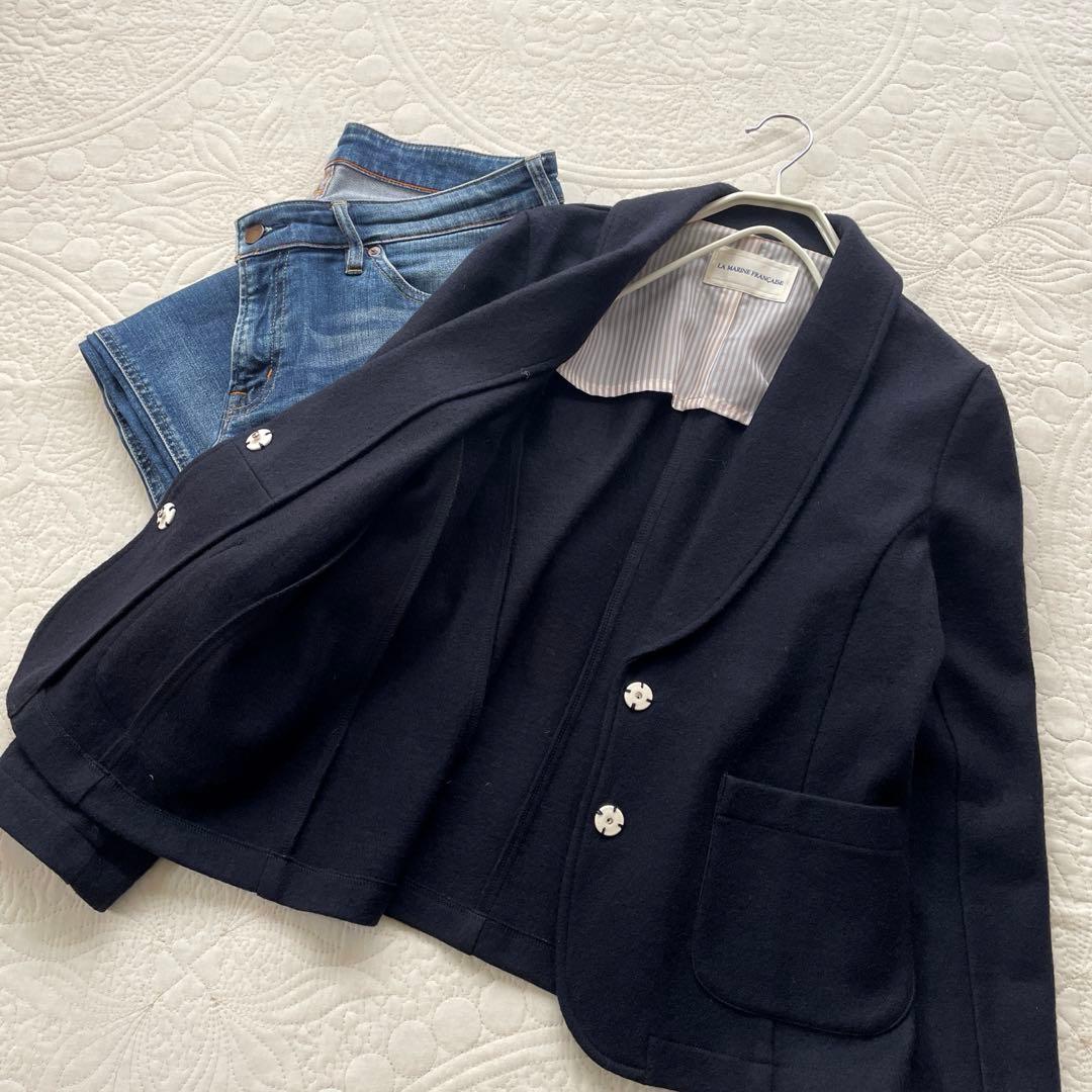 LA MARINE FRANÇAISE 日本製ウール100% 紺ブレ　ジャケット