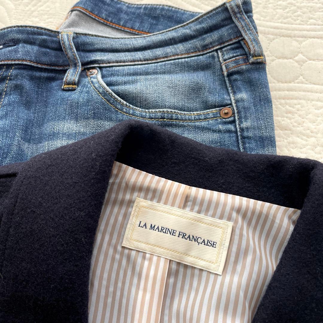 LA MARINE FRANÇAISE 日本製ウール100% 紺ブレ　ジャケット