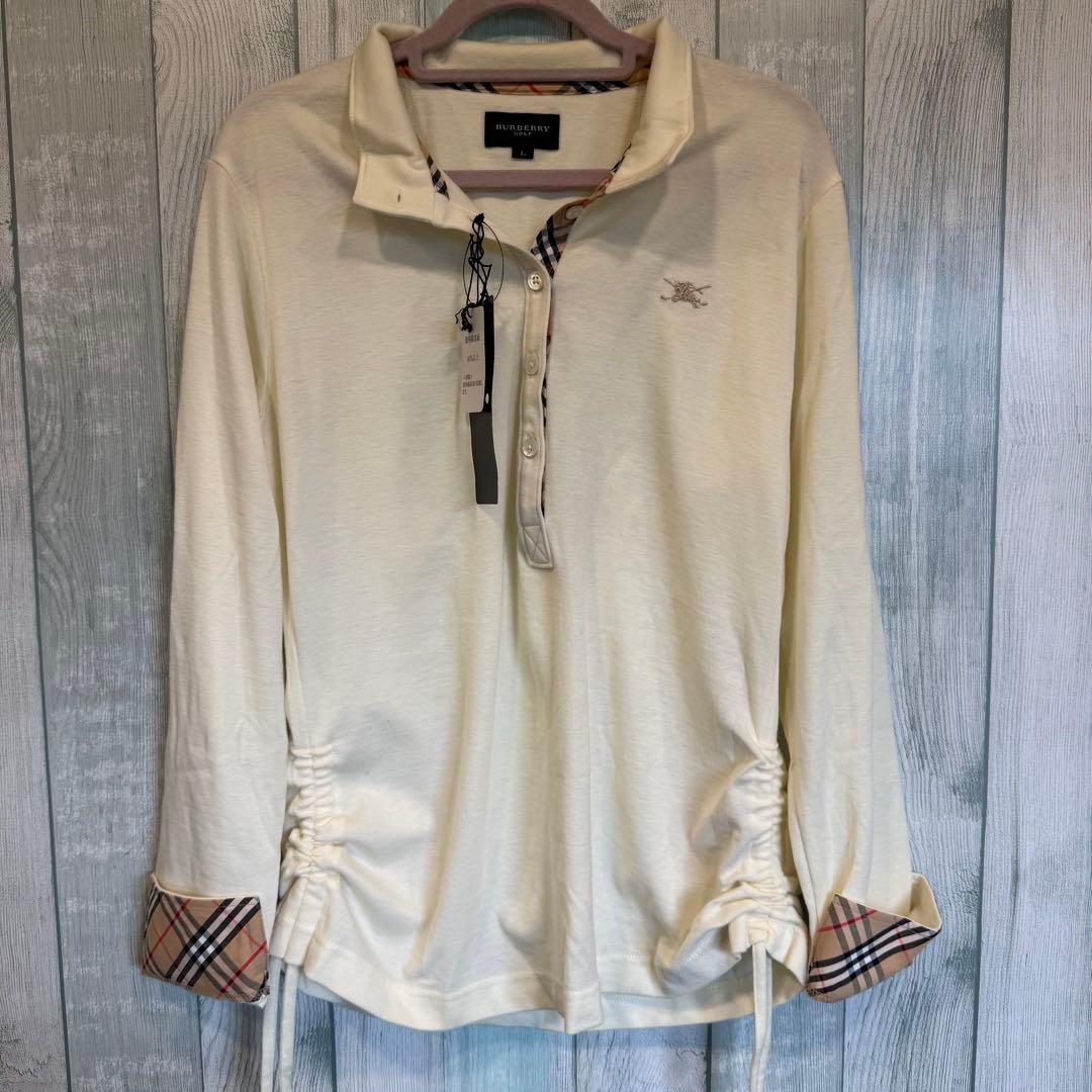 【未使用品】BURBERRY GOLF 長袖ポロシャツ L ノバチェック