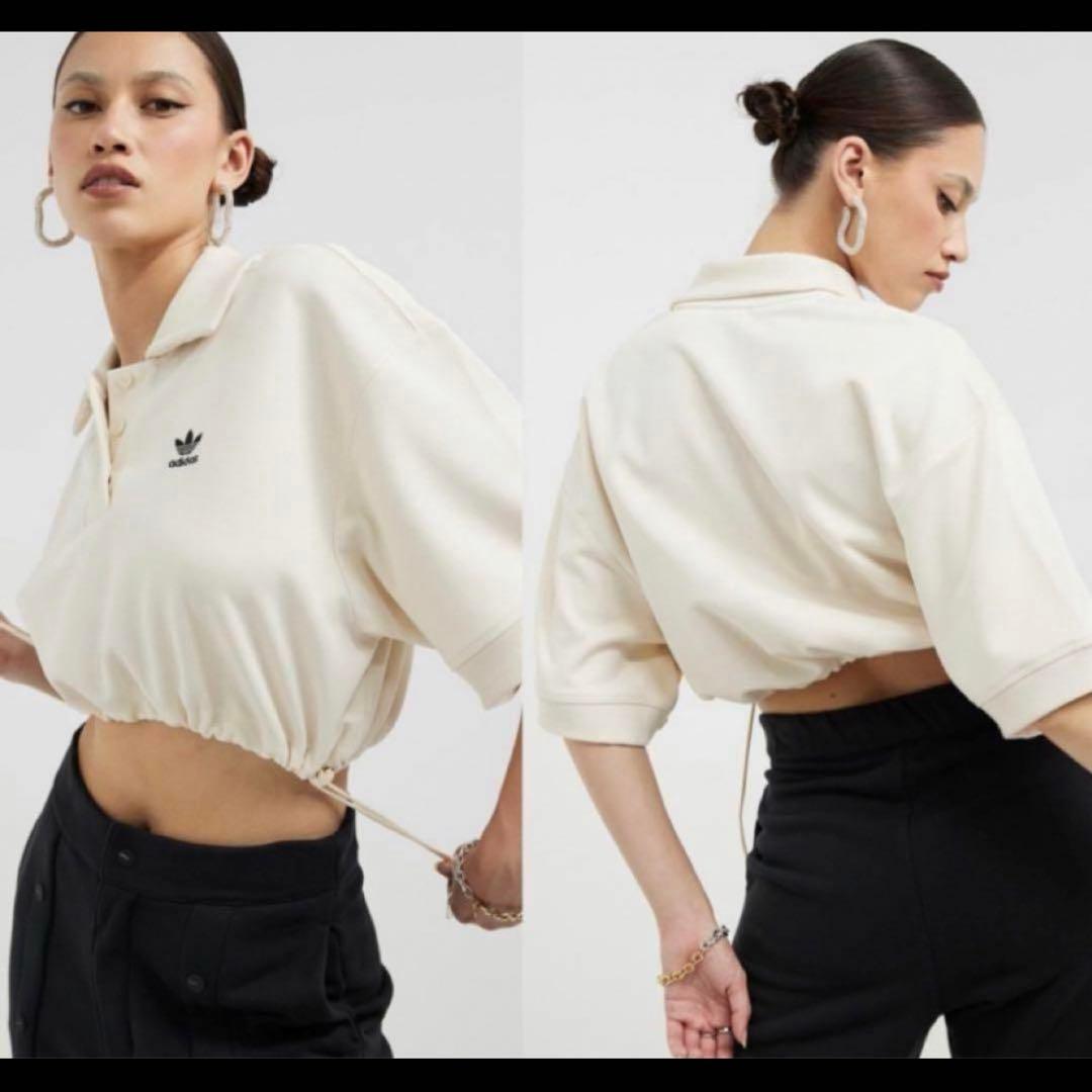 adidas originalsトップス クロップポロシャツ ショート丈