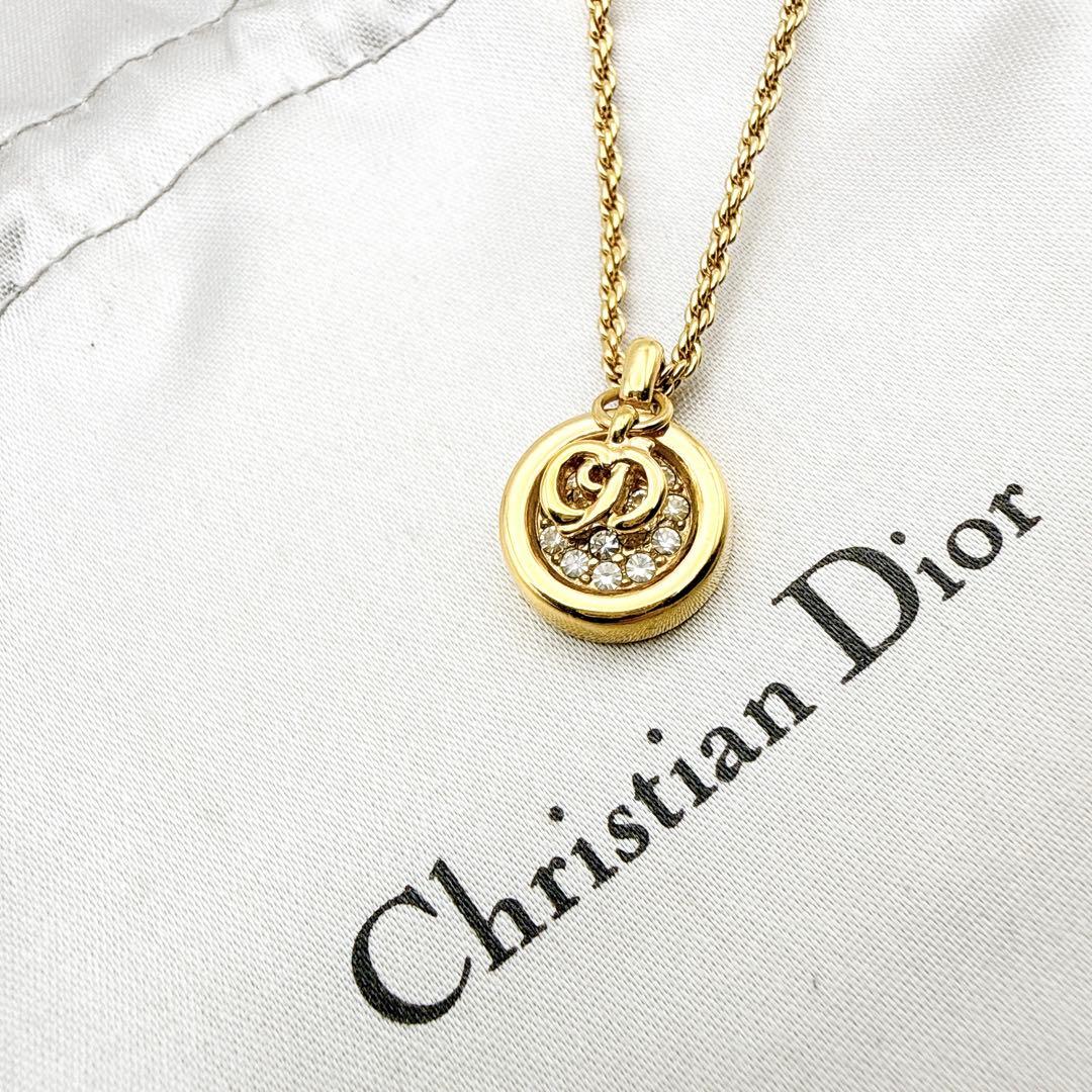 2939 極美品✨　Dior　ネックレス　CD ロゴ　希少　刻印　cm