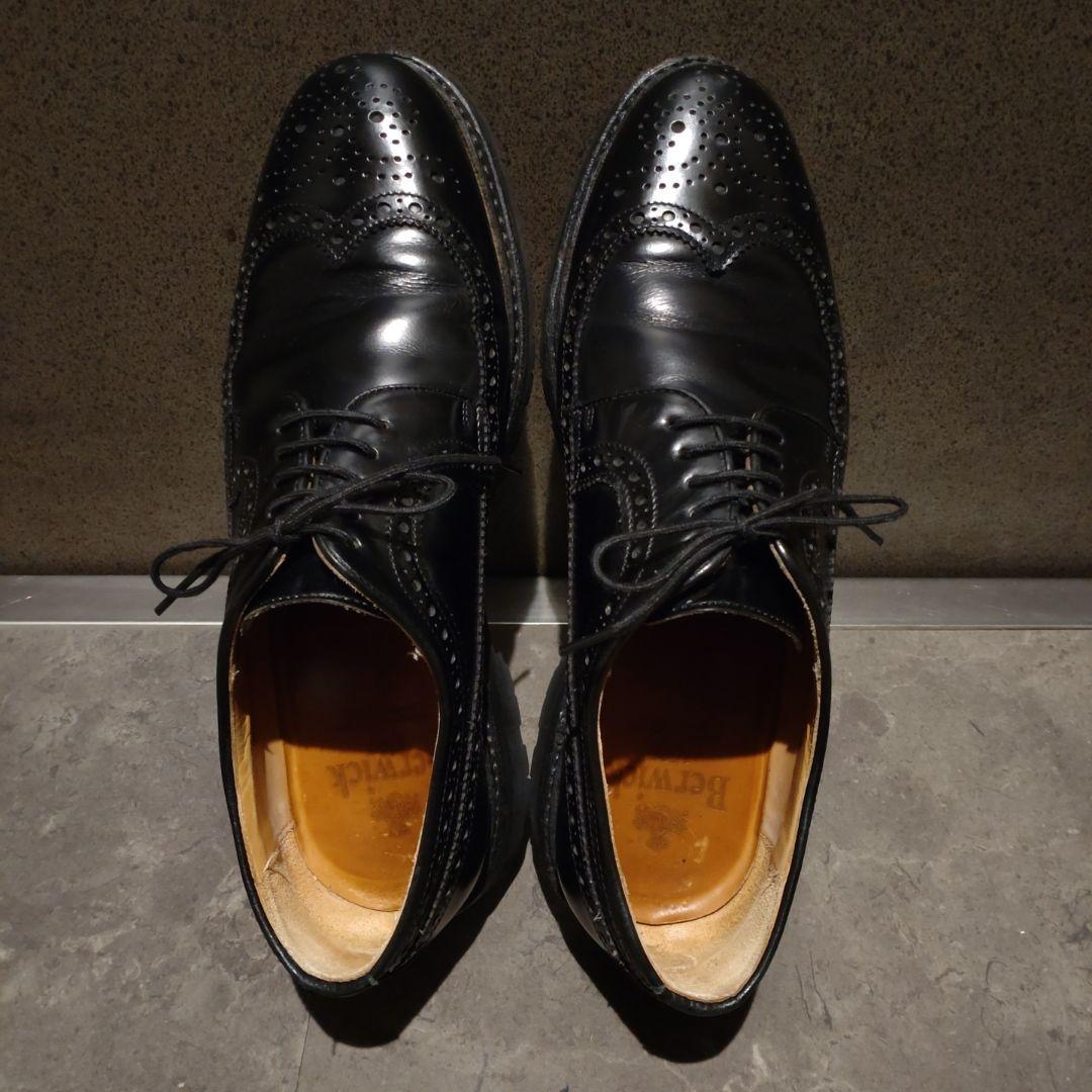 31日朝出荷可能【Berwick】3681 ウイングチップ革靴 UK 7.5