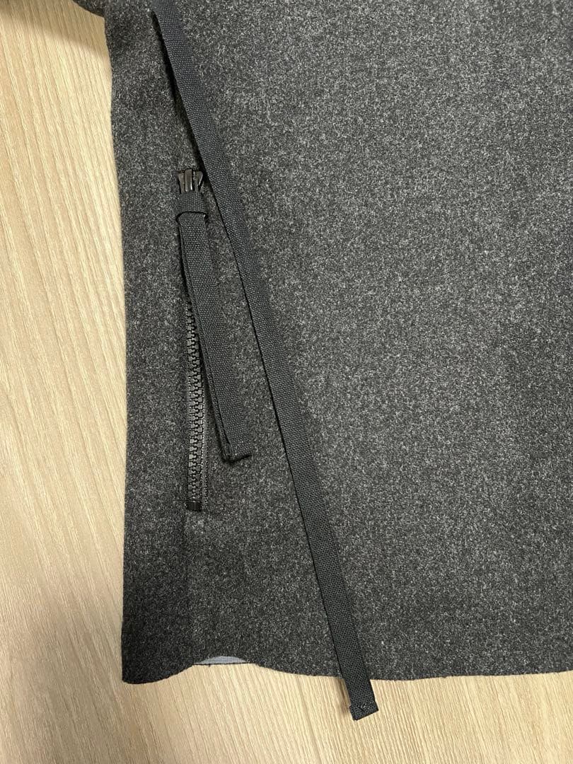 ジャケット・アウター SUNSEA Cut Off Melton Blouson Ash Black