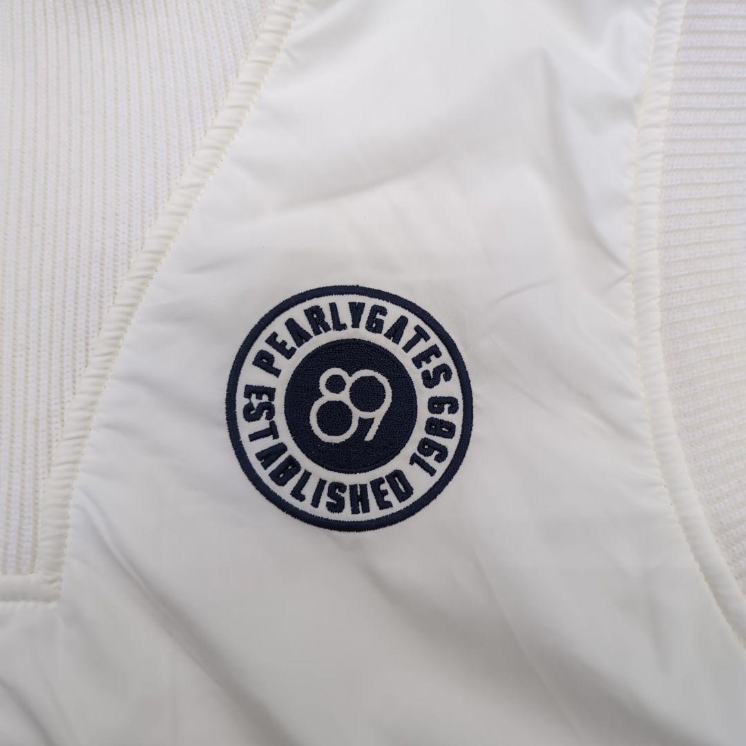 美品　パーリーゲイツ　ベスト　Lサイズ　ホワイト　切り替えニット