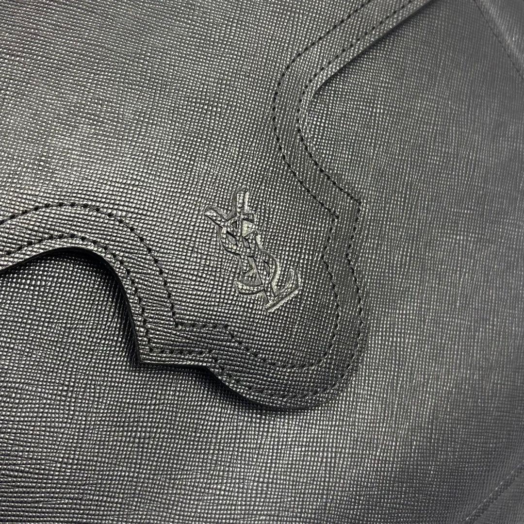 イヴサンローラン ワンショルダーバッグ YSL カサンドラ ロゴ レザー 黒