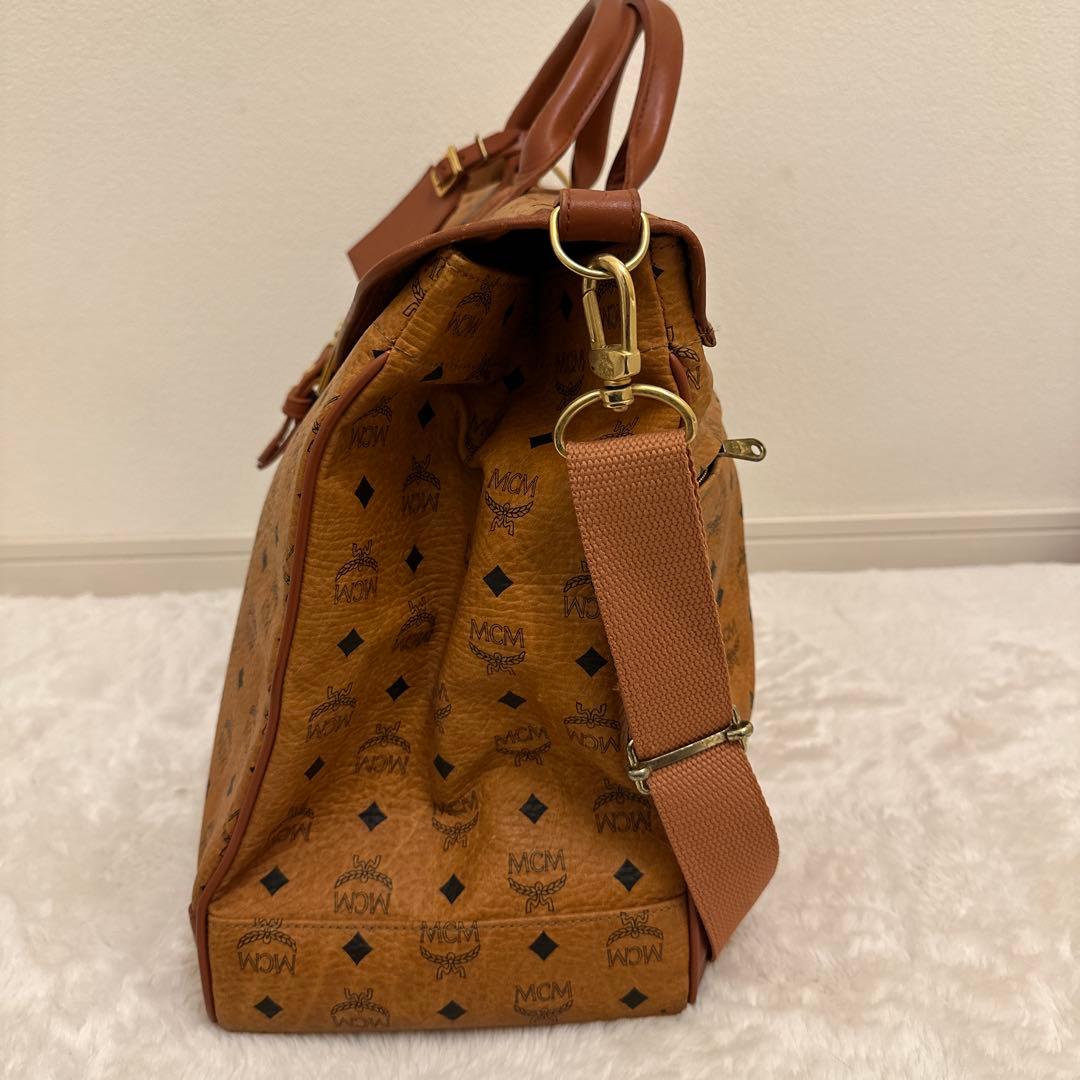 MCM ボストンバッグ 大容量 ブラウン
