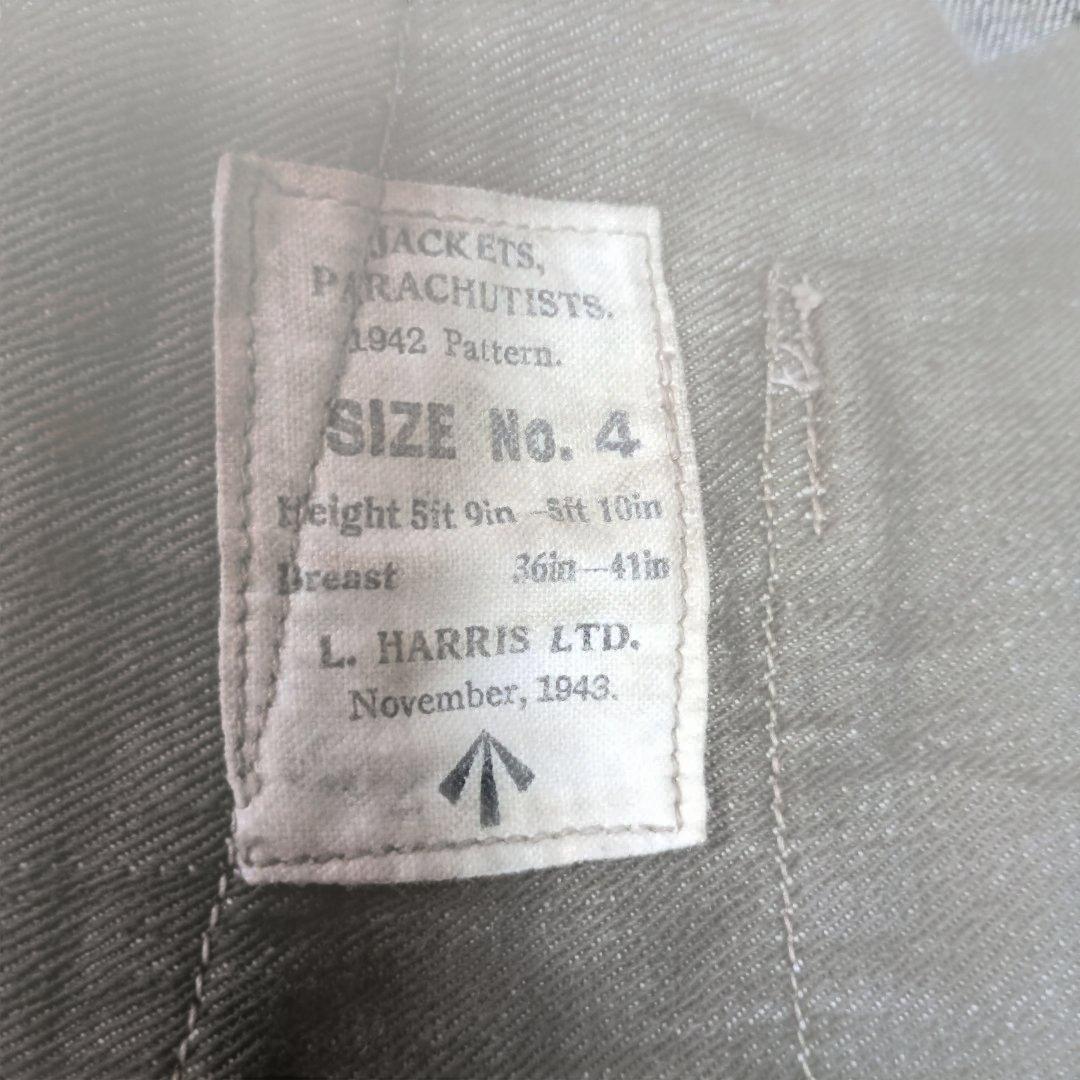 WW2英軍パラシュートオーバースモック　グリーンデニム　ビーバーディル1943