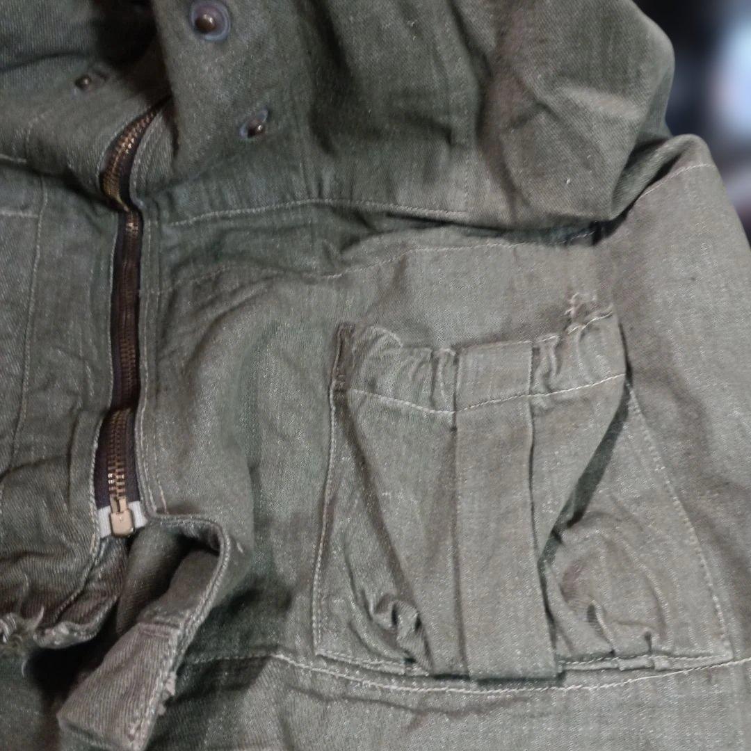 WW2英軍パラシュートオーバースモック　グリーンデニム　ビーバーディル1943
