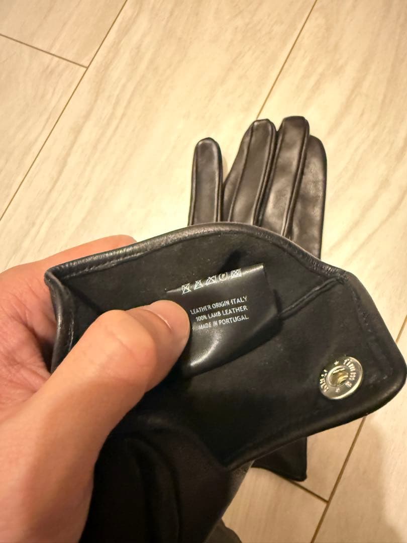 ERNEST W. BAKER ブラックレザーグローブ