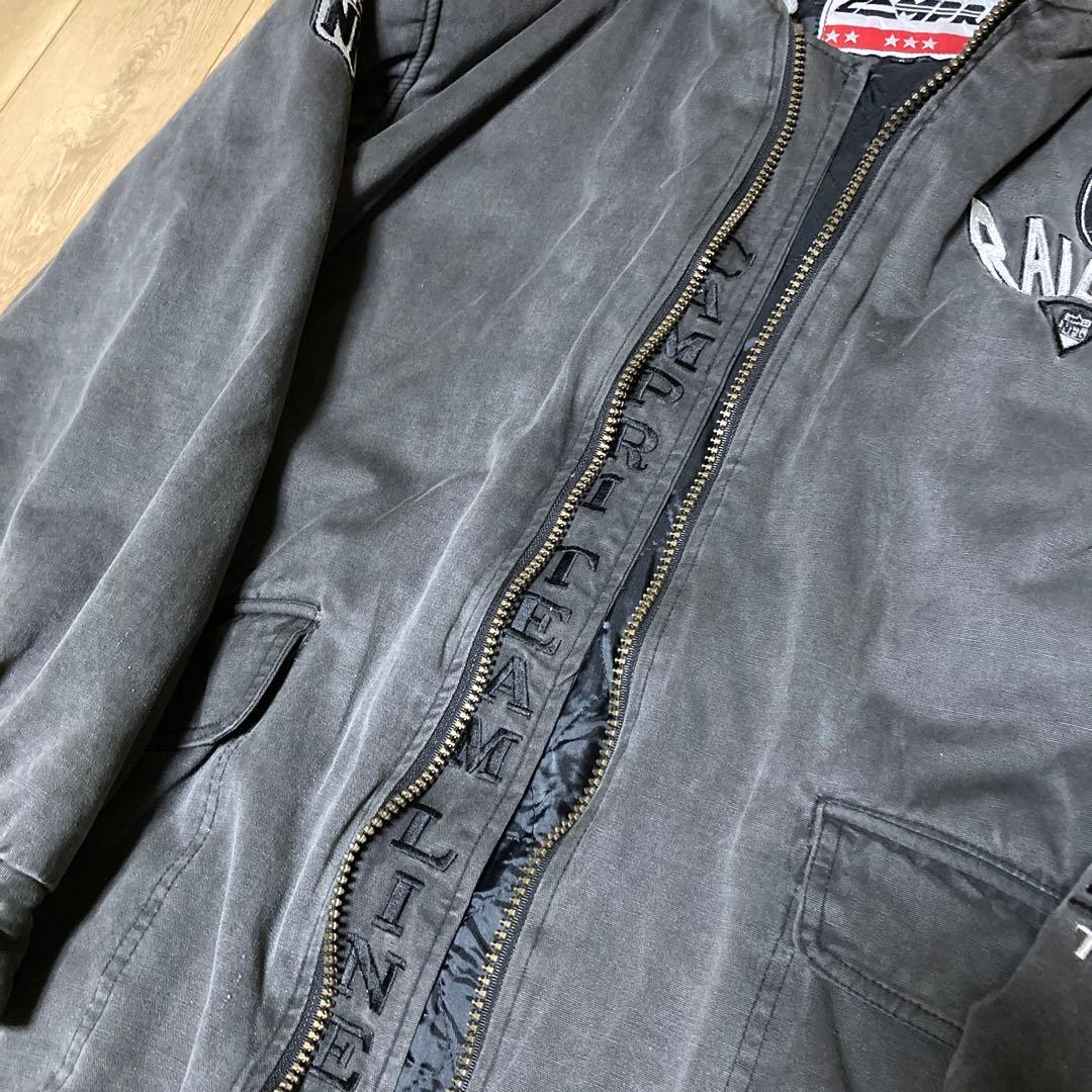 RAIDERS フード付きジャケット ダークグレー