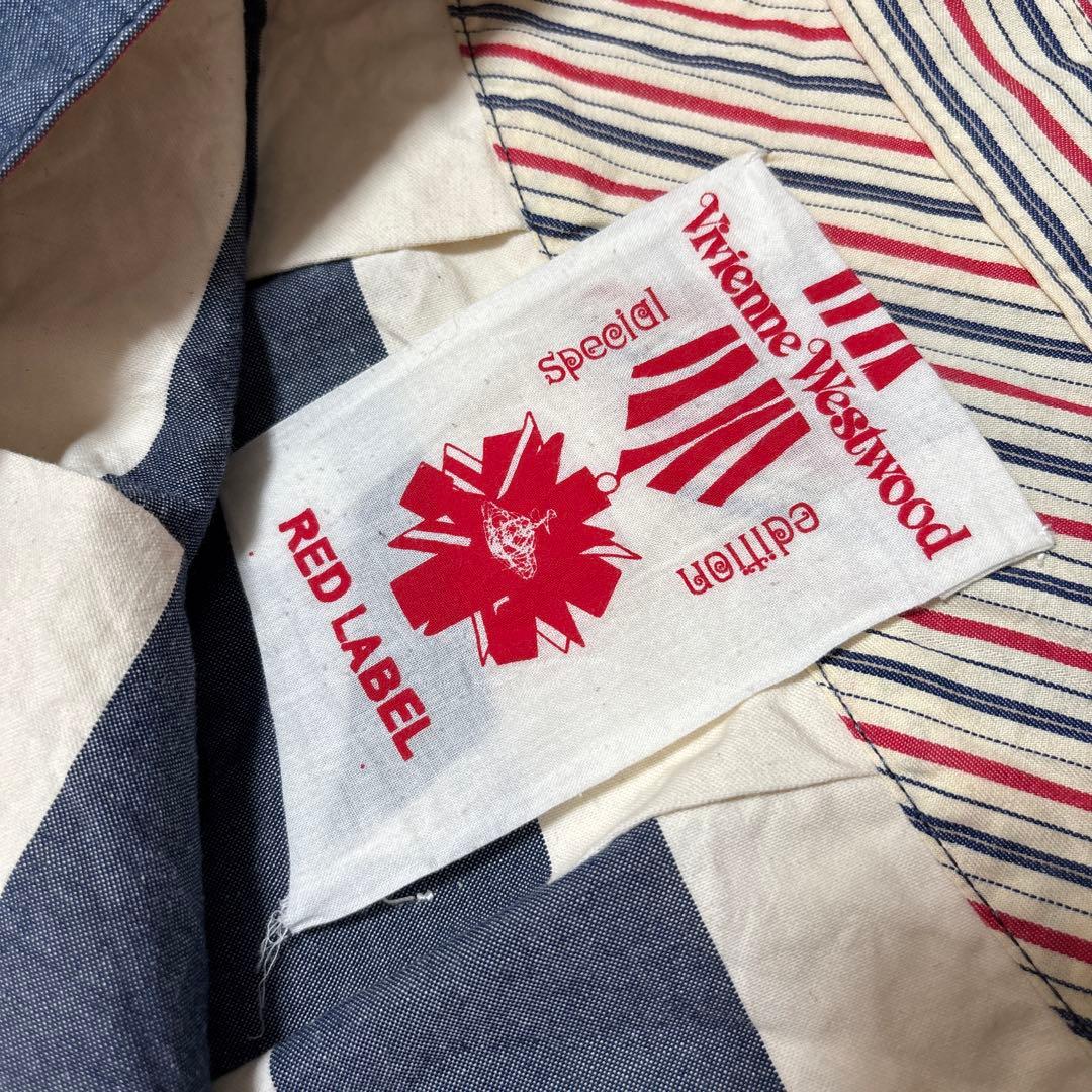 ヴィヴィアンウエストウッド　レッドレーベル　プリーツ　ボーダー　ミニスカート