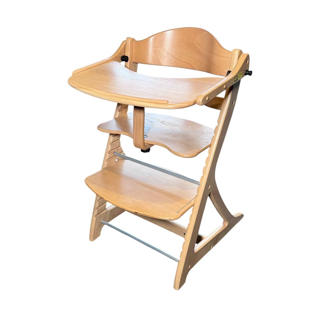 大和屋 すくすくチェア プラス　テーブル・ガード付き 座面・ステップ切り替え可